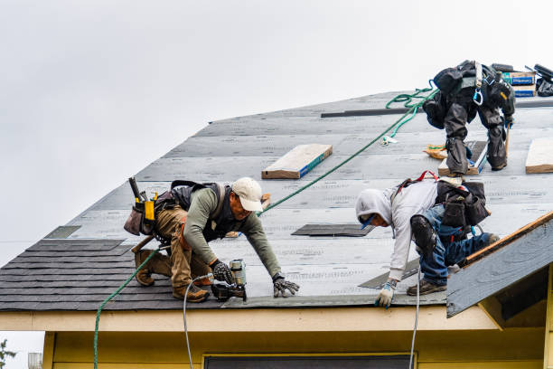 Professional Roof Installation technician working in Riegelsville, PA